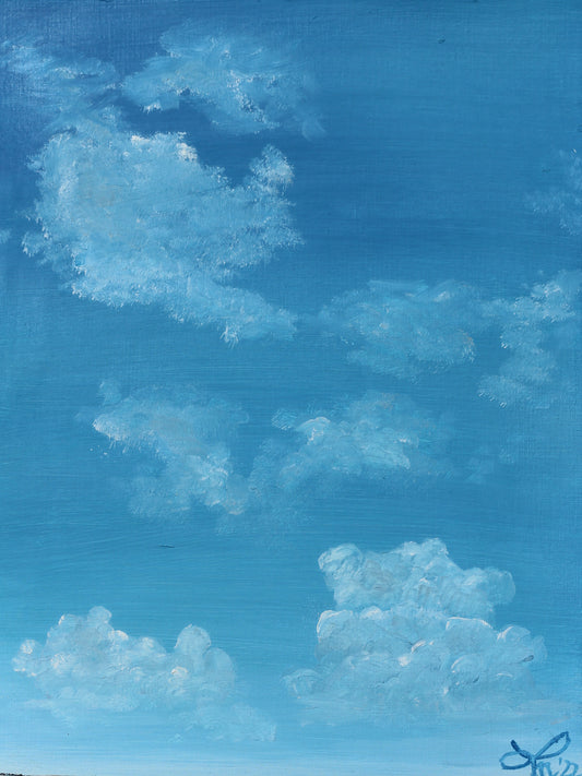 Wolken I // Öl, 24x32cm