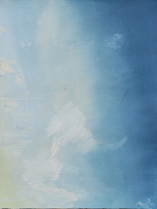 Wolken VI // Öl, 24x32cm