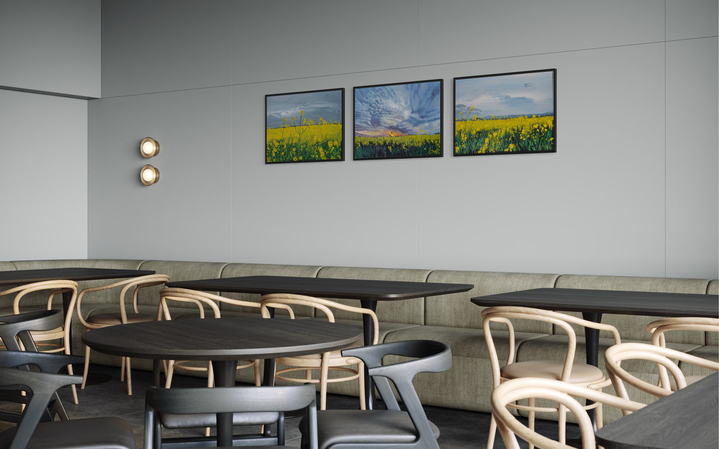 Raps am Wiehen III // Öl, 50x70cm