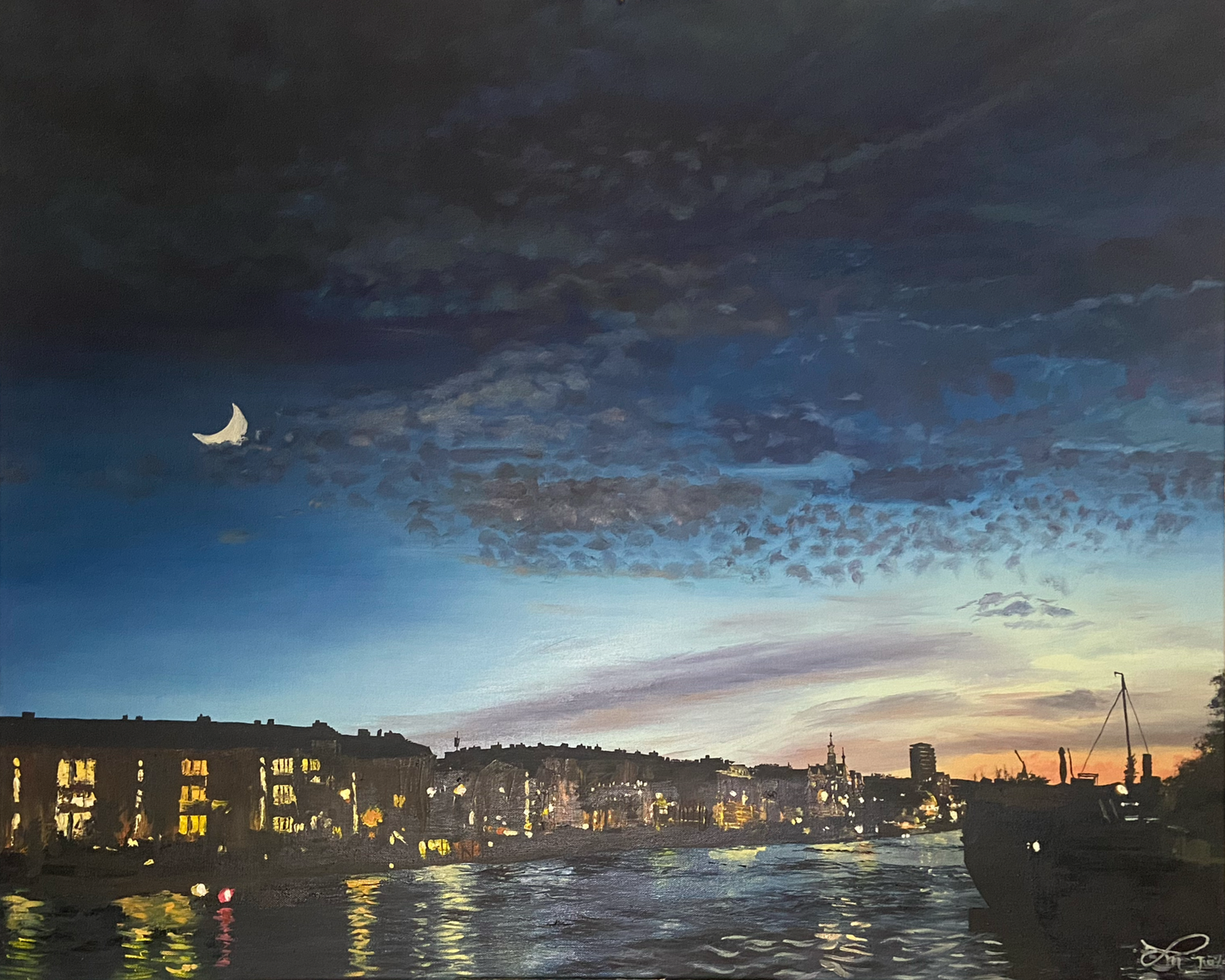 Amsteldorp Sunset // Öl, 80x100cm