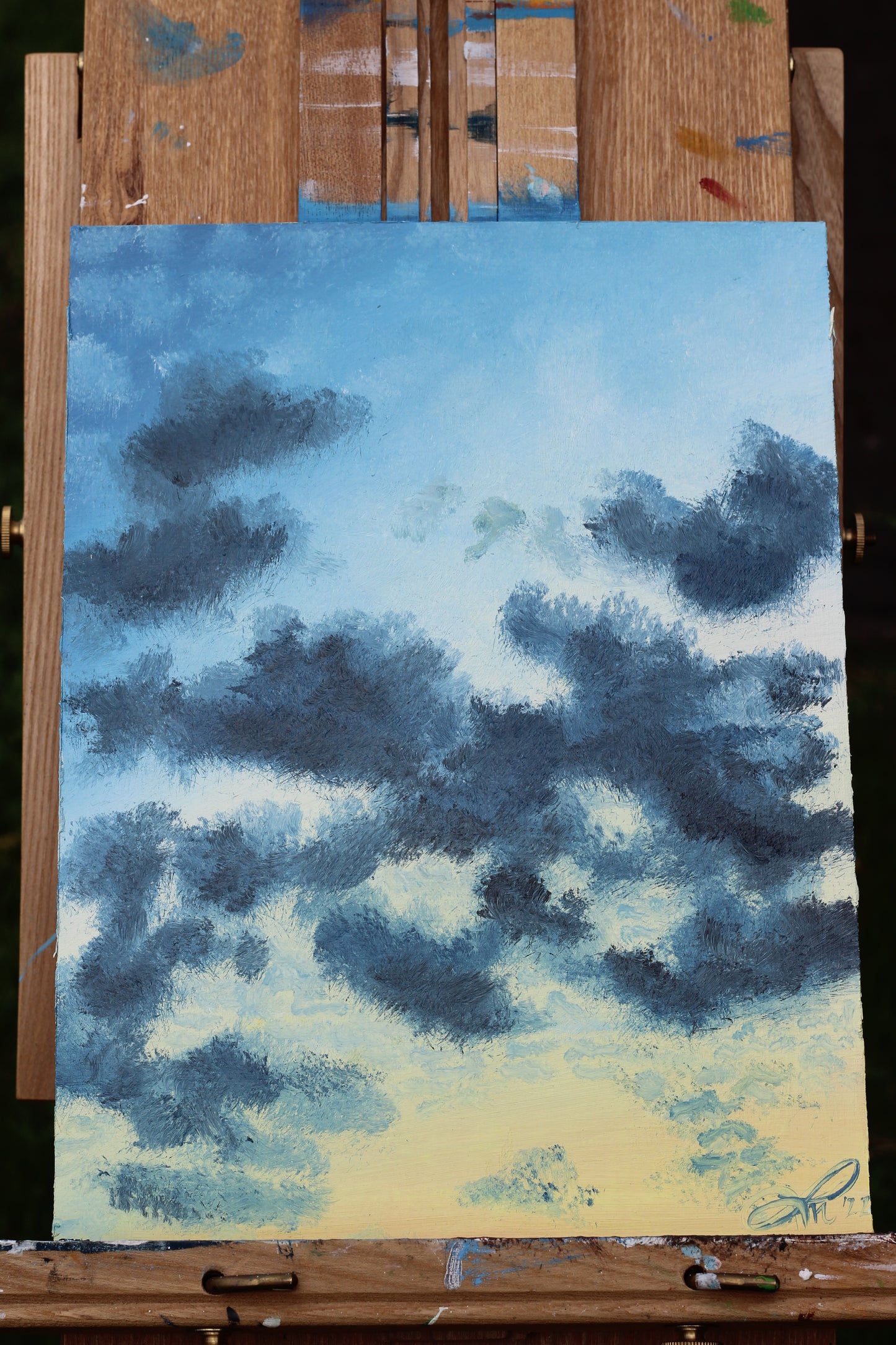 Wolken V // Öl, 24x32cm