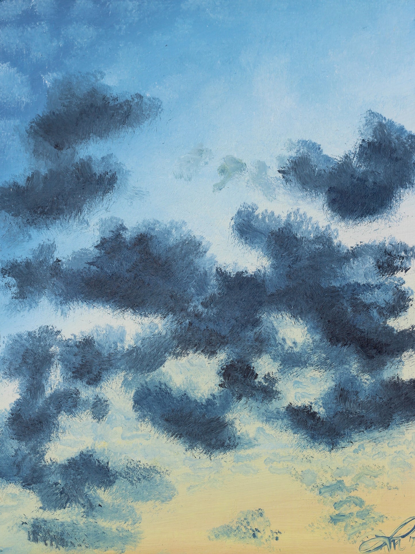 Wolken V // Öl, 24x32cm