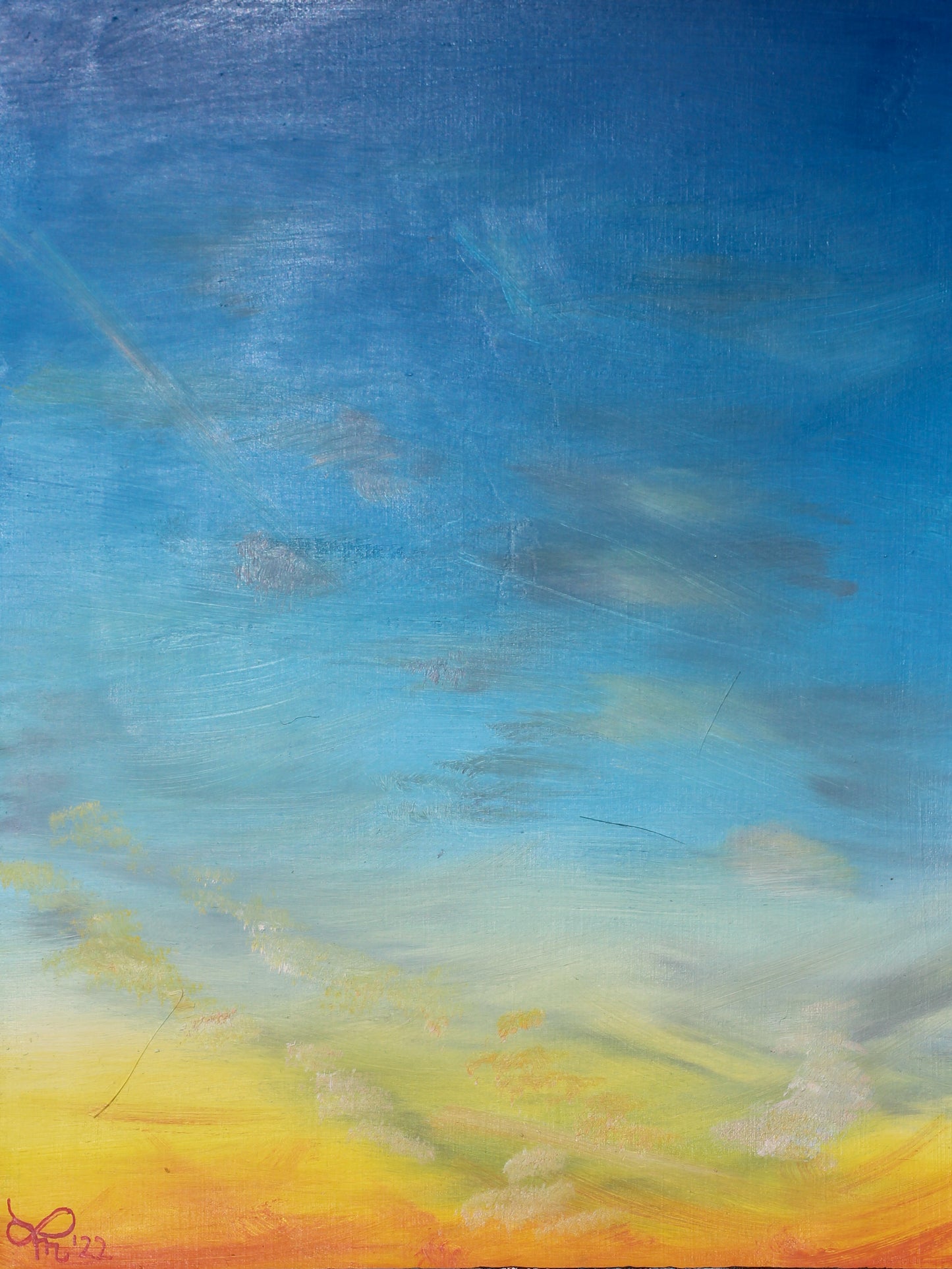 Wolken IV // Öl, 24x32cm