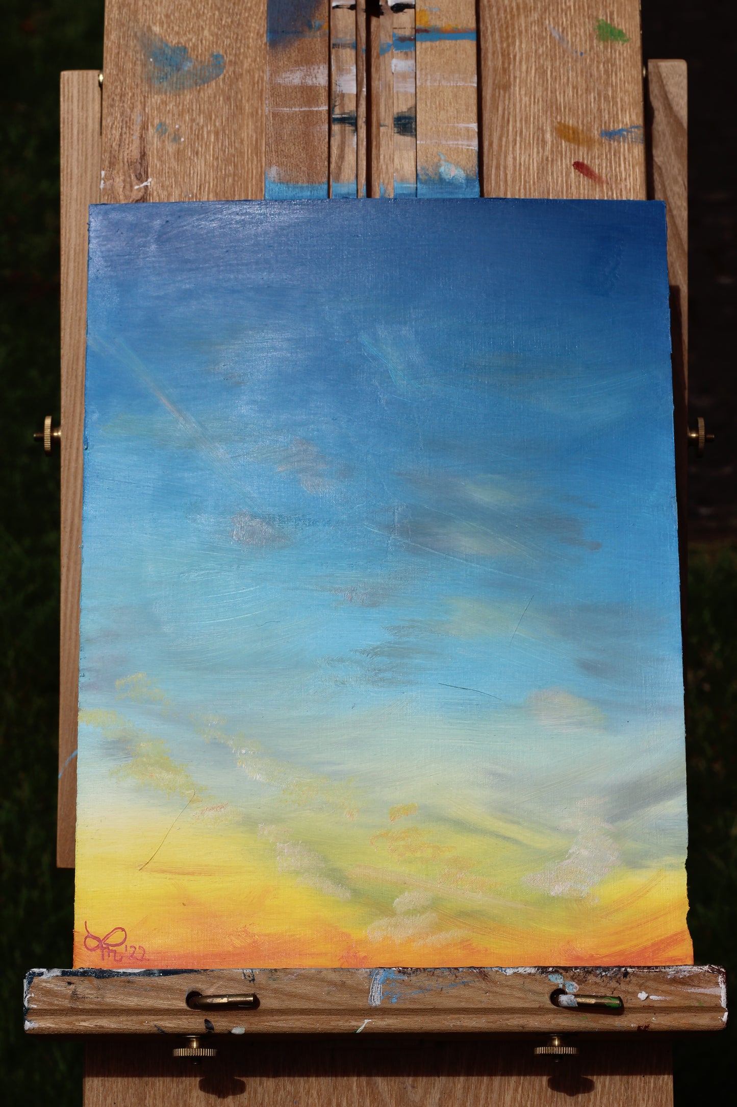 Wolken IV // Öl, 24x32cm