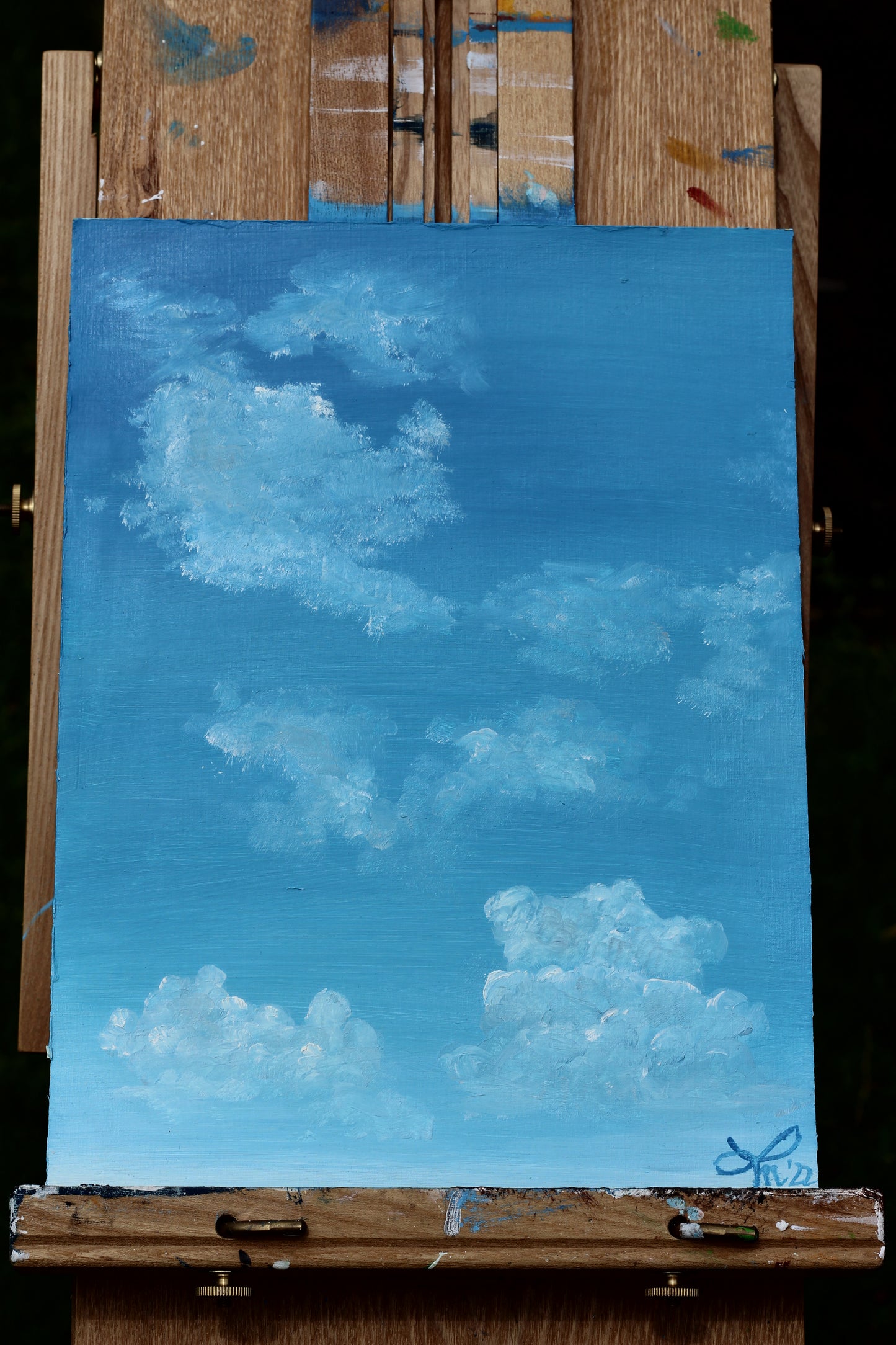 Wolken I // Öl, 24x32cm