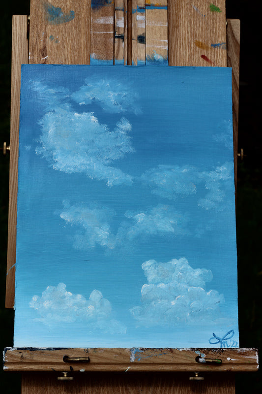 Wolken I // Öl, 24x32cm