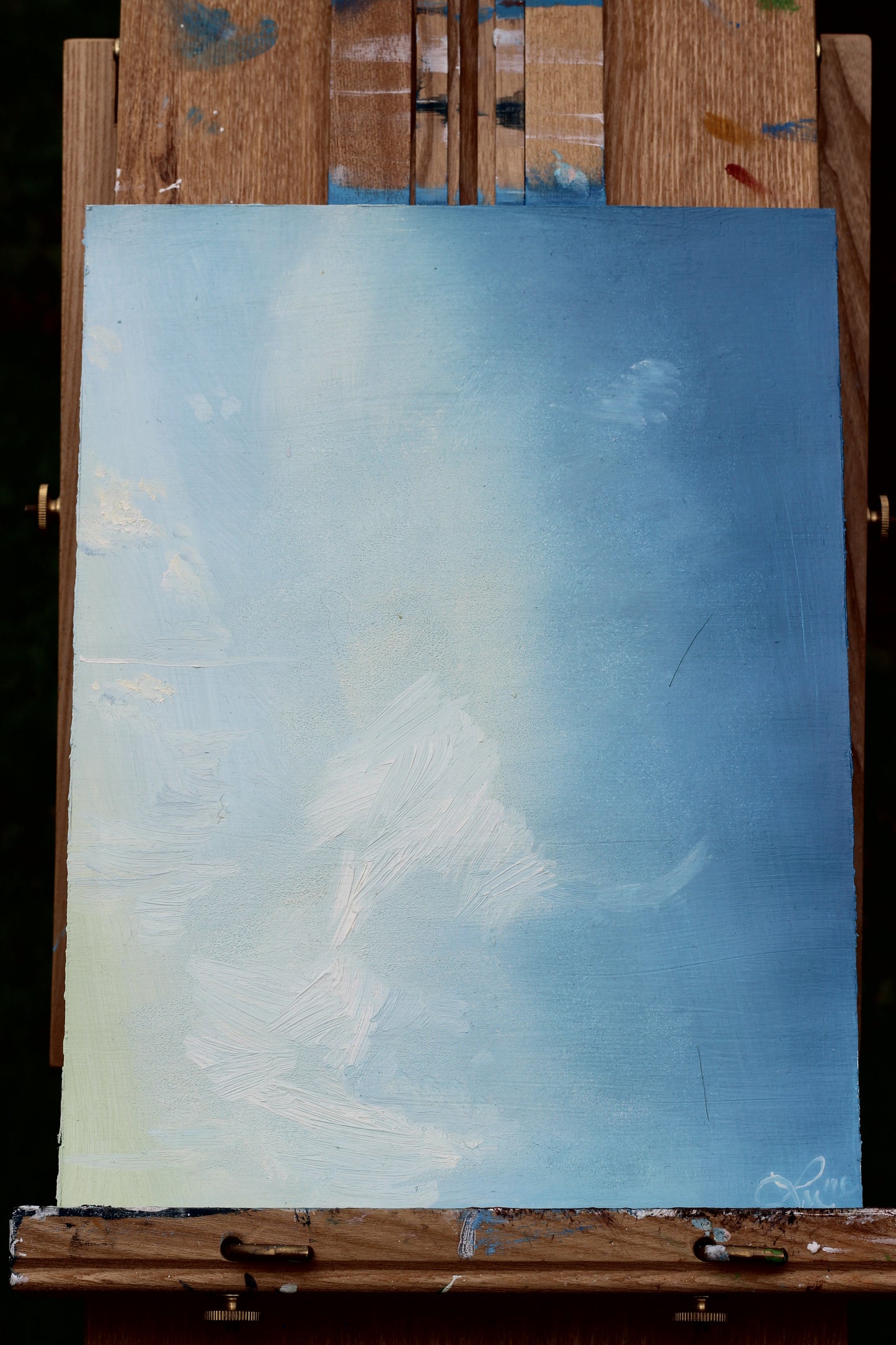 Wolken VI // Öl, 24x32cm