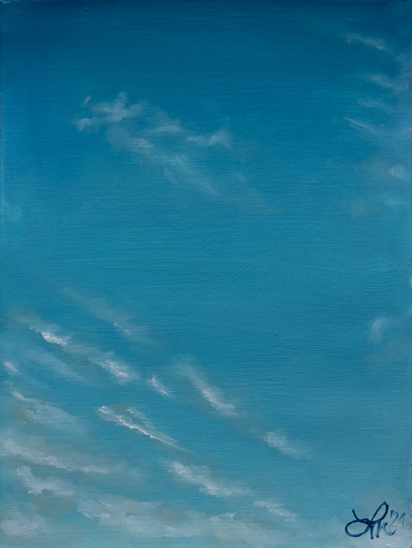 Wolken VIII // Öl, 32x24cm