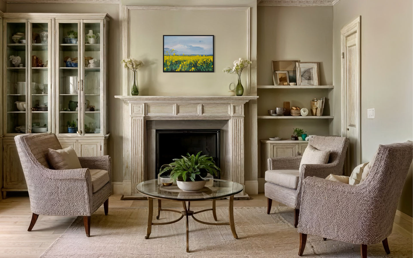 Raps am Wiehen III // Öl, 50x70cm