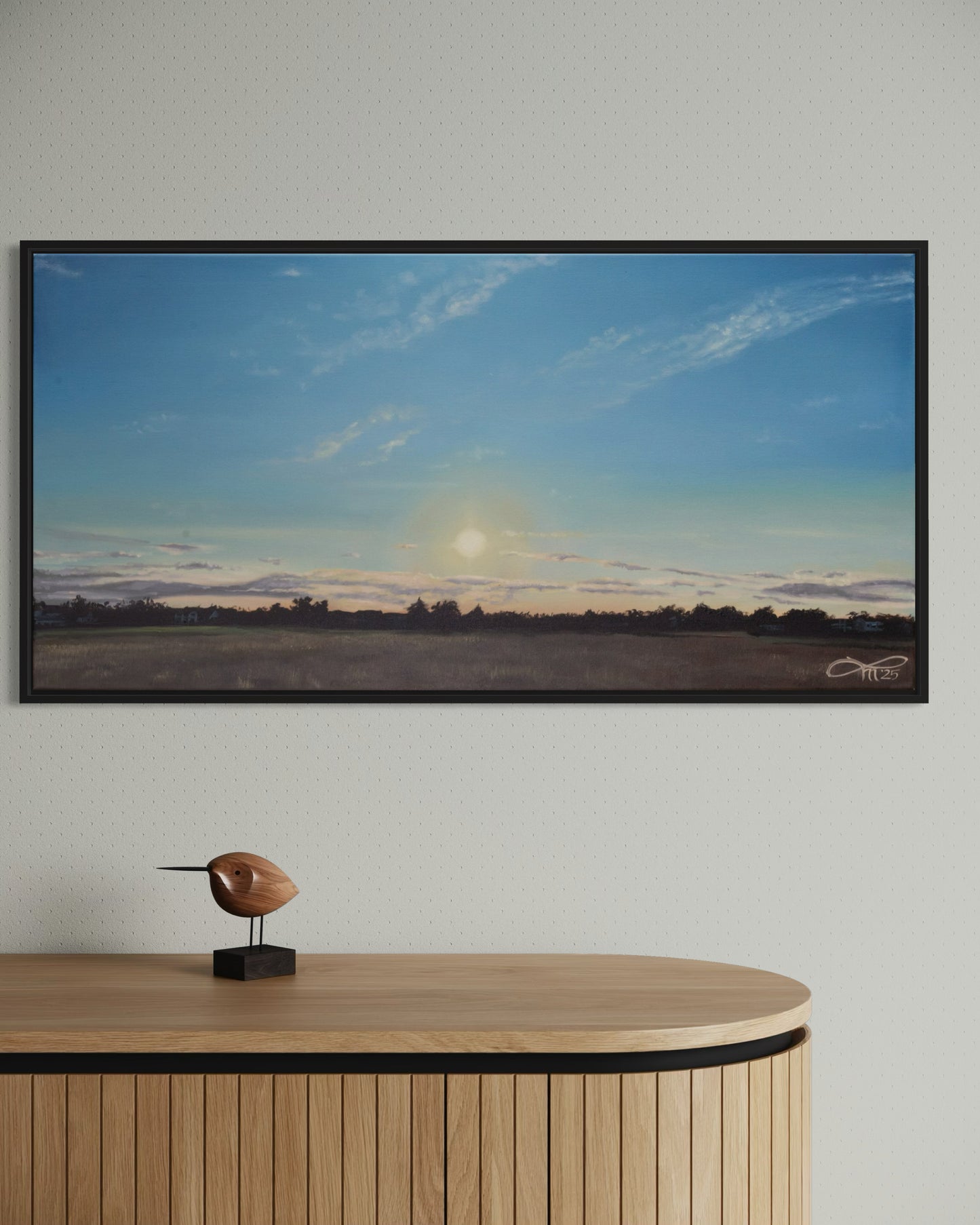 Sonnenuntergang am Wiehen // Öl, 50x100cm